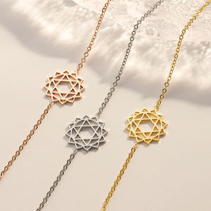 Showfay 2024 Anti kararmaz 18K altın kaplama paslanmaz çelik yıldız David bilezik Chic takı bilezikler - Product Image 3