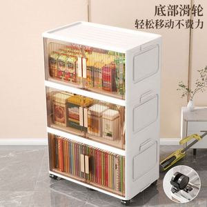 Double Doors Injection Molded Rectangle <b>Folding</b> <b>Storage</b> <b>Box</b> Multi-Layer 53cm Wide Stackable for Clothes & Toys Plastic - Product Image 3