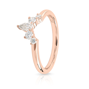 Bague en or jaune/rose/blanc 18 carats avec diamant de laboratoire - Product Image 2