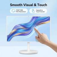 Monitor LED Táctil Portátil de 32 Pulgadas Smart TV con Soporte de Ruedas para Acceso Móvil y Fácil Movilidad
