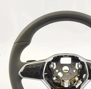 Volant <span class=keywords><strong>sport</strong></span> à 3 branches en cuir/aluminium/fibre de carbone pour VW Transporter T-Roc Beetle Polo 6R Scirocco T6 - Product Image 6