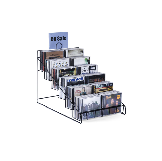 CD Racks Metal Wire Display Rack Counter Top DVD Display Holder Tabletop cd Display Rack