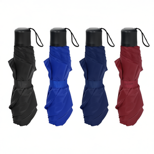 Mini parapluie de base, 4 couleurs assorties, parapluie de voyage compact et pliable - Product Image 2