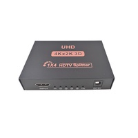 Répartiteur HDTV Full HD 4Kx2K 1 entrée 4 sorties, Répartiteur CCTV 1x4, Prise en charge 2K X 4K 2160P 3D