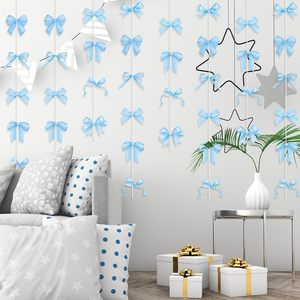 Guirnalda Decorativa con Lazos Azules - Decoración Colgante con Lazos Azules para Baby Shower, Cumpleaños, Despedida de Soltera, Boda - Product Image 2