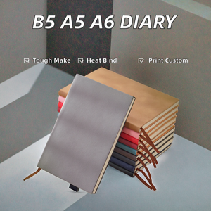 Kustom dicetak B5 A5 A6 lembut PU kulit sampul Notebook mode sederhana berjajar jurnal termal mengikat untuk bisnis menulis buku harian - Product Image 2