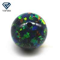 Perles rondes en opale synthétique multicolores 2-12 mm 92 OP # Perles d'Opale de Feu Blanches/Bleues 01-OP92, Pierres Précieuses en Vrac, Perles à Trou Complet/Demi-Trou, Opale