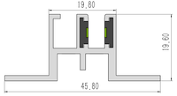 Système de rails d'alimentation électrique sans fil de 2000 mm, rail d'alimentation interne pour tube lumineux LED pour étagère en supermarché