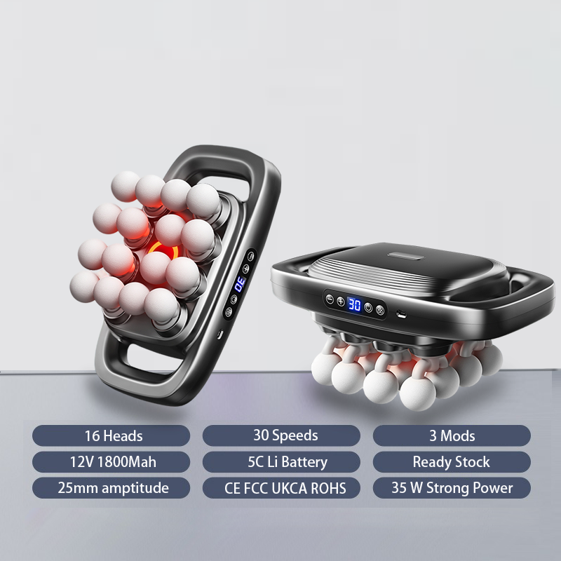Customized OEM/ODM Professional Muscle Vibration Massage Gun | Wireless Deep High-Frequency Percussion Device with 16 Interchangeable Heads, 30 Speed Levels, 2000mAh Battery for Athletes & Wellness Brands – Wholesale Manufacturer (Qatar)