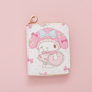 Monedero Linda Kuromi <span class=keywords><strong>Mymelody</strong></span> Cinnamoroll Pochacco Pompompurin, Tarjetero Bonito de PU para Estudiantes - Product Image 4