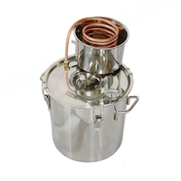 AGGPO Destilador Manual a Vapor de Acero Inoxidable Pequeño para el Hogar, Máquina de Elaboración de Cerveza Casera con Caja de Engranajes, Motor PLC y Rodamientos para Alcohol