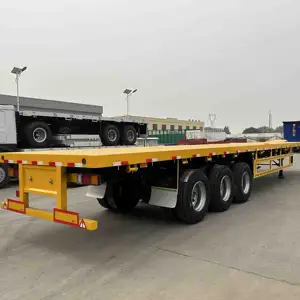 Chất lượng khuyến mại 3 trục 40ft phẳng container bán Trailer container phẳng vận chuyển Container vận chuyển hàng hóa bán Trailer để bán