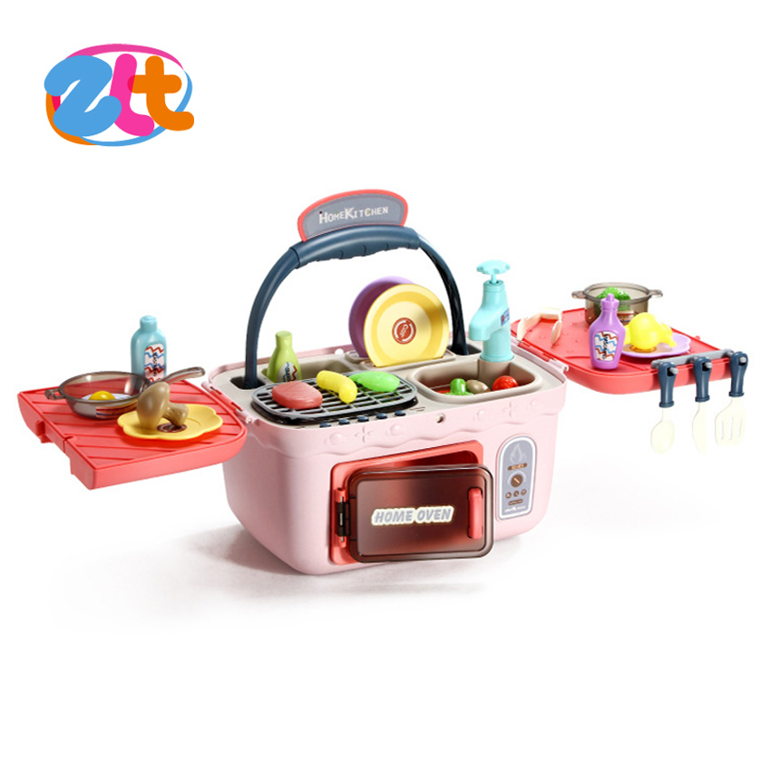 Популярный кухонный игрушечный набор, многофункциональный домик для ролевых игр, корзина для покупок, игрушки для пикника и барбекю для детей