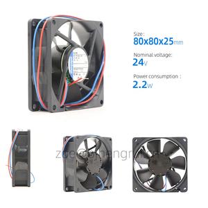 Ventilateur axial de refroidissement ebmpapst 8414NG 8CM 80*80*25mm 24VDC 2W 40.6CFM 3100RPM à roulement à manchon pour module de batterie, armoire et onduleur - Product Image 2