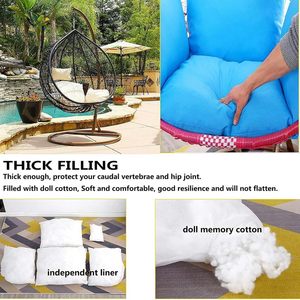 Mây giỏ ghế trong nhà hộ gia đình wicker ban công vườn đồ gỗ ngoài trời đứng treo trứng ghế Patio <span class=keywords><strong>Swing</strong></span> với đứng - Product Image 3