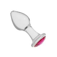Jouet sexuel en verre orné de pierres précieuses rose rouge, taille S/M/L, ensemble de plug anal, jouets pour adultes, boutique de sex-shop