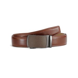 เข็มขัดหนังวัวแท้สำหรับผู้ชาย สไตล์ลำลองสำหรับธุรกิจ หัวเข็มขัดอัตโนมัติโลหะผสม กว้าง 3.5 ซม. ยาว 120 ซม. - Product Image 3