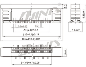 Ffc/<span class=keywords><strong>FPC</strong></span> kết nối 0.5mm kết nối trên nắp lật Kết nối thấp hơn 4/6/8/10/12/14/16-<span class=keywords><strong>40p</strong></span> cho các ứng dụng <span class=keywords><strong>FPC</strong></span> - Product Image 2