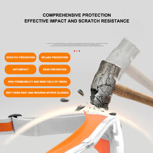 ホットセラー女性男性ユニセックスファッションクリアワーカー建設作業保護防曇傷防止産業安全メガネ - Product Image 3