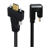 Câble USB Type C mâle-mâle à verrouillage par vis, 10 Gbit/s, 4K 60 Hz, câble de données industriel pour équipement de vision industrielle