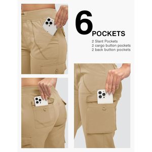 Pantalones Capri para Mujer Rdruko, Color Caqui, Talla US 3XL, Ligeros, de Secado Rápido, para Verano, Aire Libre, Casual, Viajes, con Bolsillos - Product Image 6