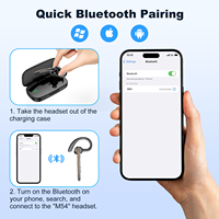 Auricular Bluetooth New Bee M54 V5.1 para Llamadas de Negocios, Auriculares Bluetooth para Conductores de Camiones con Cancelación de Ruido