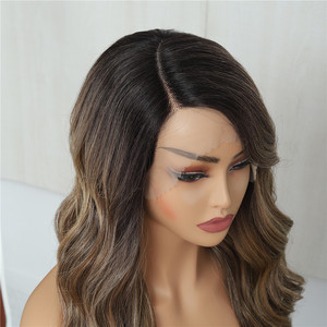 Peluca <span class=keywords><strong>de</strong></span> X-TRESS <span class=keywords><strong>de</strong></span> fibra resistente al calor <span class=keywords><strong>para</strong></span> mujeres negras, <span class=keywords><strong>pelo</strong></span> sintético <span class=keywords><strong>largo</strong></span> y <span class=keywords><strong>ondulado</strong></span>, parte L, Color marrón ombré - Product Image 5