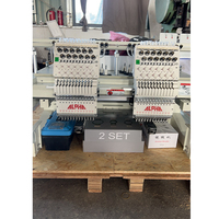 Nouvelle machine à broder industrielle à deux têtes pour couture, tricot et broderie, machine à broder informatisée à 2 têtes, machines à broder plates industrielles