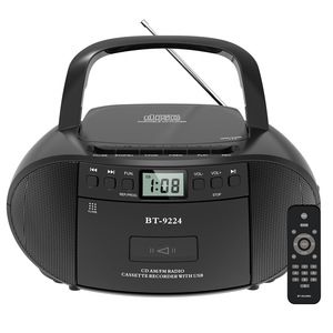 Radio AM/FM con Control Remoto, Grabadora de Casetes, Reproductor de CD, Boombox Inalámbrico con USB, MP3, Función de Repetición A-B, Sistema de Audio Portátil para el Aprendizaje - Product Image 2