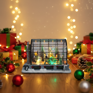 Decoración <span class=keywords><strong>Navideña</strong></span> <span class=keywords><strong>Popular</strong></span> para el Hogar, Colorida Casa de Pueblo <span class=keywords><strong>Navideña</strong></span> de Acrílico con Luces LED y <span class=keywords><strong>Música</strong></span> - Product Image 4