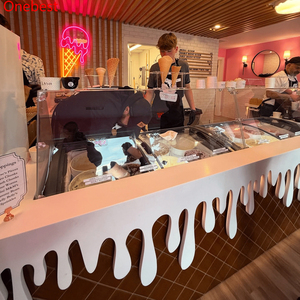 Thổ Nhĩ Kỳ Nóng Chảy Ice Cream Cửa Hàng Đồ Nội Thất Quầy Bar Thiết Kế Đáng Yêu Dài Thẳng Hình Dạng Bảng Thanh - Product Image 3