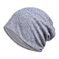 Bonnet cache-cou deux-en-un pour femme en Spandex/Coton fin, respirant, ajouré, couleur unie, rayé simple, Printemps/Été