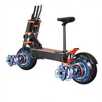Skuter Listrik Off Road untuk Dewasa 8000W 60V 13-inci 80km/jam Lipat Bahan Aluminium Alloy Gudang AS EU