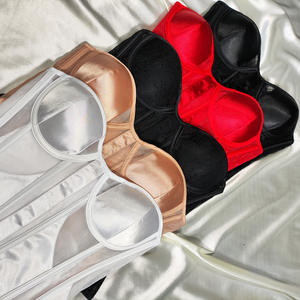 Top bustier en maille sans bretelles à décolleté plongeant pour femmes avec armatures en acier, corset à maintien ferme, respirant, pour les fêtes - Product Image 5