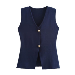 Vêtement <span class=keywords><strong>Femme</strong></span> en Gros Nouveau Style d'Été Tempérament Tendance Chandail <span class=keywords><strong>Sans</strong></span> Manches Polyvalent pour <span class=keywords><strong>Femme</strong></span> - Product Image 4