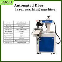 Machine de marquage laser à fibre en cabinet 20W 30W 50W avec système de vision CCD pour le marquage de logos métalliques