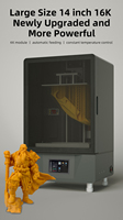 Layar LCD Monokrom Industri 14 Inci Printer Resin 3D Presisi Tinggi 16K Pabrik Asli