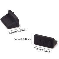 Nouvelle conception de cache-poussière pour port USB en caoutchouc noir, haute flexibilité et élasticité, protection contre la poussière pour port USB