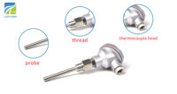 Sensor Suhu PT100 Presisi Tinggi Laiyuan Tipe PT100 dengan Kepala Termokopel