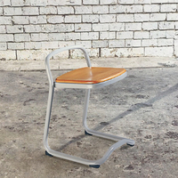 Chaise de salle à manger antique en fer avec cuir véritable brun, mobilier rustique pour la maison, chaise d'entrée en cuir véritable, vente en gros