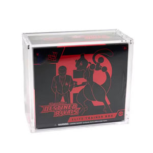 Boîte de présentation en acrylique transparente écologique personnalisée pour cartes <span class=keywords><strong>Pokémon</strong></span>, support de paquet de boosters, anti-poussière, portable - Product Image 3