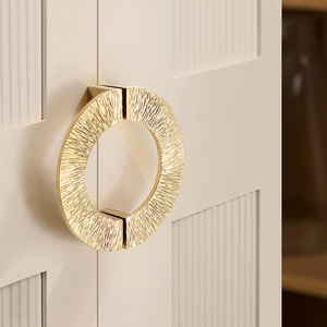 Perilla de manija de martillo lineal de latón de lujo, muebles de oro brillante, puerta de armario de cocina, perillas de cajón con manijas de lujo - Product Image 3