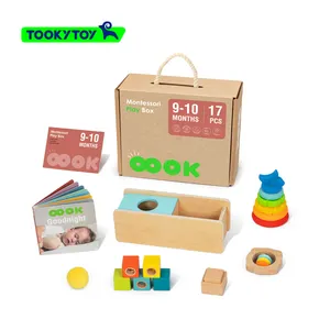 Giáo Dục Sớm 5 trong 1 Đồ chơi giáo dục 9-10M hộp giáo dục sớm Hộp nhận thức Thẻ đồ chơi đồng hồ cát Montessori