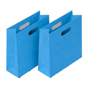 Sacs Cadeaux de Luxe Noirs Personnalisés avec Poignée Découpée, Écologiques, en Papier Couché avec Logo, pour Boutiques, Vêtements, Chaussures et Articles d'Art - Product Image 1
