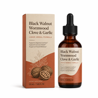 Liquide bien-être quotidien aux herbes avec coque de noix noire, armoise, clou de girofle, ail, menthe poivrée, gingembre 50ml Formule personnalisée OEM