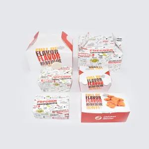 custom disposable gift container away fast lunch takeway out luxury food paper packaging for boxes