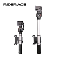 Pompe à baromètre manuelle pour vélo de route RIDERACE, mini, durable, pratique, ultra-légère, gonfleur de pneus de vélo avec manomètre