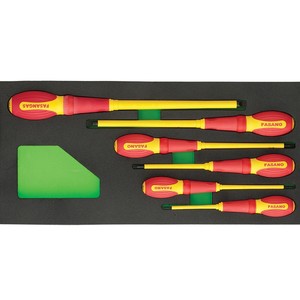 Fasano Screwdriver <b>Set</b> 6 <b>Pc</b> With Green Storage Tray For Vehicle Repair Tools - Product Image 1