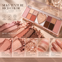 Palette de fards à paupières 11 couleurs multi-finitions, haute pigmentation, mat, scintillant, pailleté, maquillage, marque privée, OEM, ODM, logo personnalisé, cosmétique