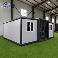 Maison préfabriquée moderne à double aile de 20, 30 ou 40 pieds, 1 à 4 chambres avec cuisine et salle de bain, maison conteneur modulaire extensible